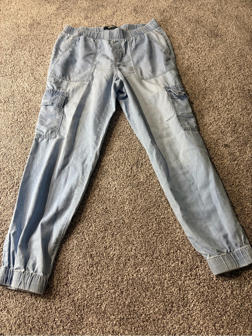 Rewash Light Wash Cargo Jogger Pants Size M Casual Utility Style